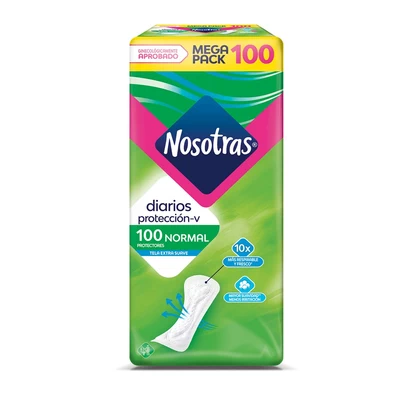 Nosotras Protector Diario Corto 100 Unidades