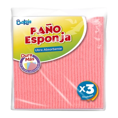 Bakan Paño Esponja 3 Unidades