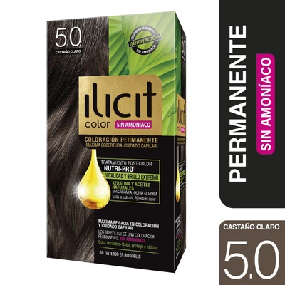 Ilicit Tintura Sin Amoniaco 5/0 Castaño Claro 60 g