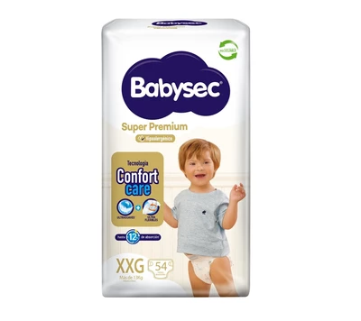 Babysec Super Premium Pañales Talla XXG 54 Unidades