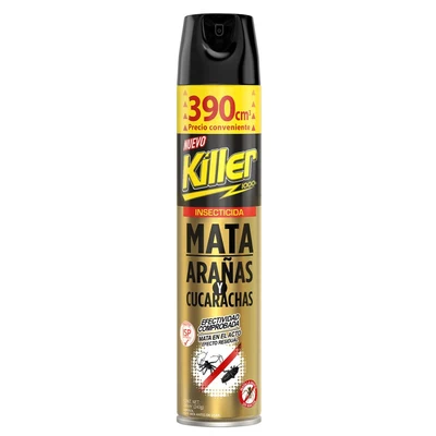 Killer Insecticida Arañas y Cucarachas Aerosol 390 cc