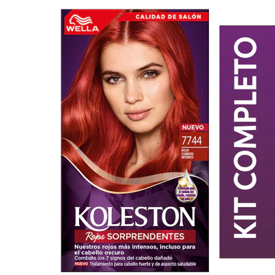 Koleston Kit Tintura Permanente 7744 Rojo Ardiente