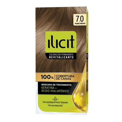 Ilicit Tintura Permanente 7/0 Rubio Medio
