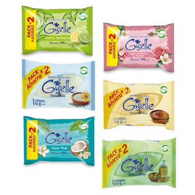 Giselle Pack Jabón 2 Unidades Aroma Surtido