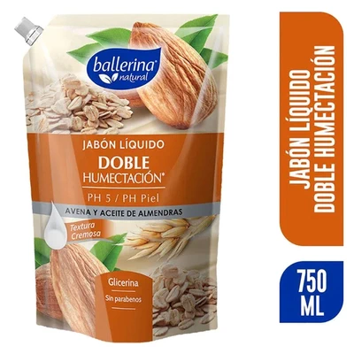Ballerina Jabón Líquido Avena Almendra Doypack 750 ml