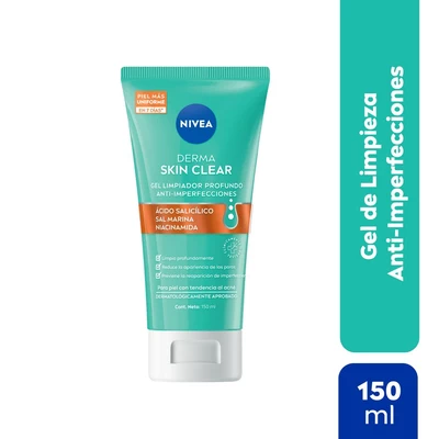 Nivea Derma Skin Clear Gel Limpiador 150 Ml