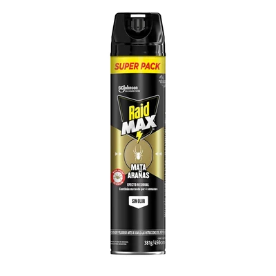 Raid Max Insecticida Arañas Bonus Aerosol 450 cc