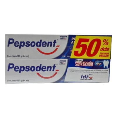 Pepsodent Pasta Dental Protección Anti Caries Pack 2 x 130 g