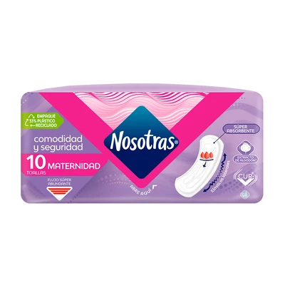 Nosotras Toalla de Maternidad x10 unidades
