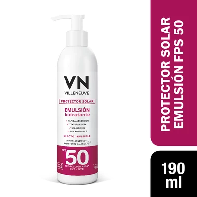 VN Protector Solar Emulsión FPS50 190 Ml