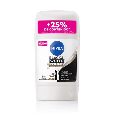 Nivea Black & White Toque de Seda Antitranspirante Barra 50 g