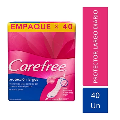 Carefree Protector Diario Largo 40 Unidades