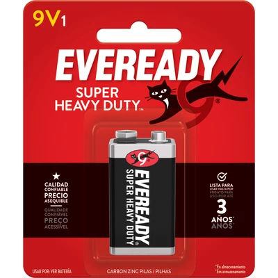 Eveready Batería Negra 9V 1 Unidad