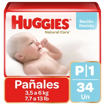 Huggies Natural Care Mega P/1 X 34 Cottonsec