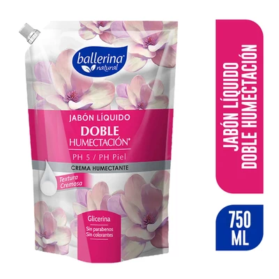 Ballerina Jabón Líquido Crema Humectante Doypack 750 ml