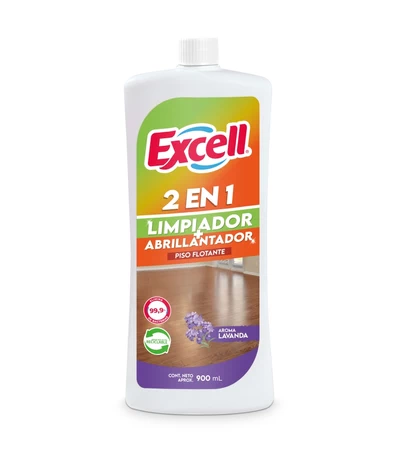 Excell Limpiador y Abrillantador Piso Flotante Lavanda 900 Cc
