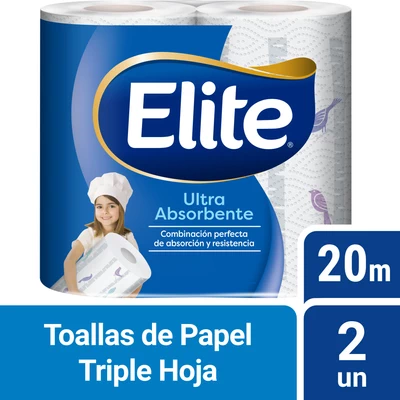 Elite Deco Toalla de Papel Maxi Rollo 2 Unidades 20 Metros