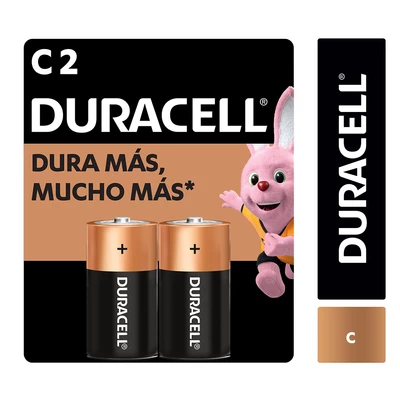Duracell Pilas Alcalinas Tipo C Larga Duración Pack 2 Unidades