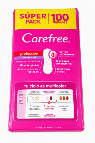 Carefree Protector Diario Normal 100 Unidades con perfume
