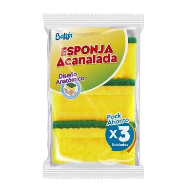 Bakan Esponja Acanalada 3 Unidades