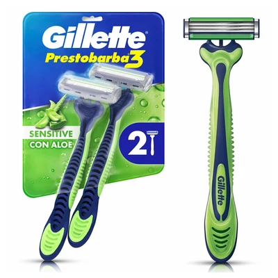 Prestobarba Máquina Desechable 3 Sensitive 2 Unidades