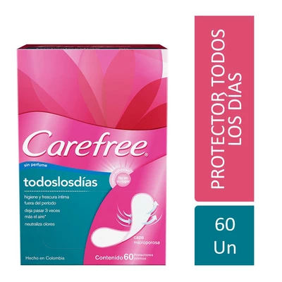 Carefree Protectores Diarios Todos los Días Maxpack 60 Unidades