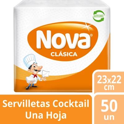 Nova Servilletas Clásicas Cocktail 50 Unidades