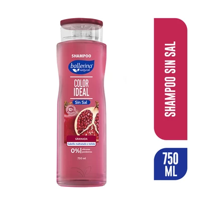 Ballerina Shampoo Granada Sin Sal Frasco 750 ml