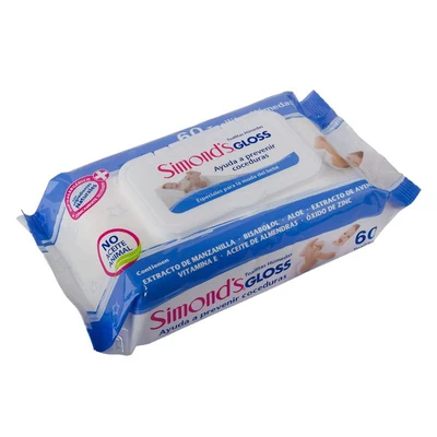 Simonds Toallas Húmedas Gloss 60 Unidades