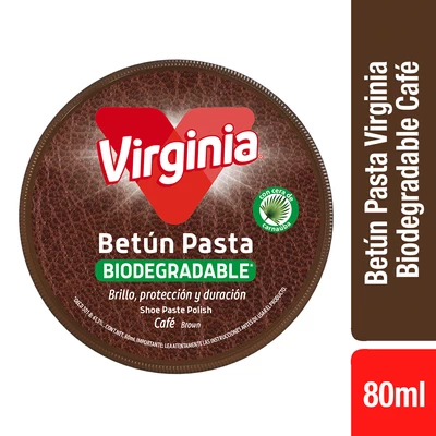 Virginia Betún Pasta Biodegradable Café 80ml