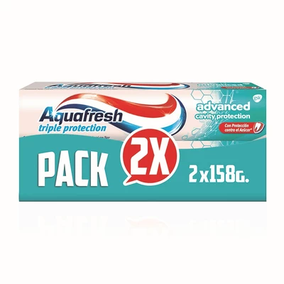 Aquafresh Pack Pasta Dental Advance 158 gr x2