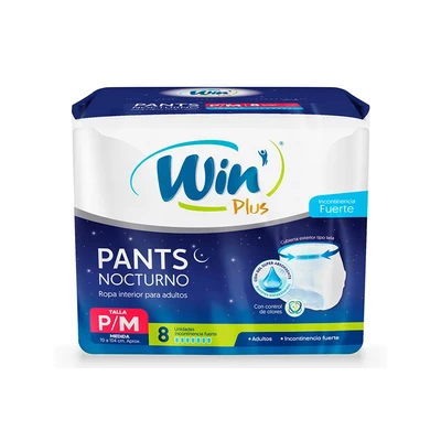Win Plus Pants Adulto Nocturno Talla M 8 Unidades