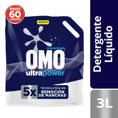 Omo Detergente Líquido Multiacción Doypack 3 Litros