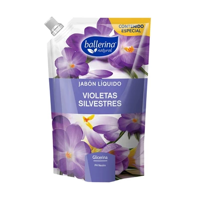 Ballerina Jabón Líquido Violetas Silvestres Doypack 650 ml
