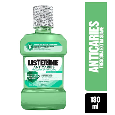 Listerine Enjuague Bucal Anticaries Zero Alcohol 180 ml