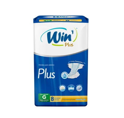 Win Plus Pañal Adulto Talla G 8 Unidades