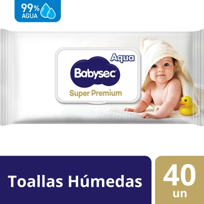 Babysec Toallas Húmedas Super Premium 40 Unidades