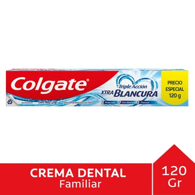 Colgate Pasta Dental Triple Acción Extra Whitening 120 gr