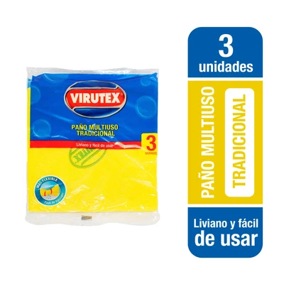 Virutex Paño Multiuso Clásico 3 Unidades