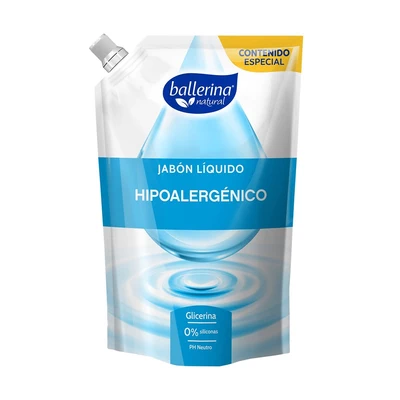 Ballerina Jabón Líquido Hipoalergénico Doypack 650 ml