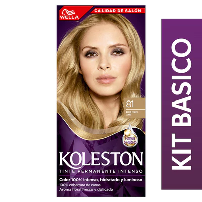 Koleston Tintura Permanente Tono 81 Rubio Claro Ceniza