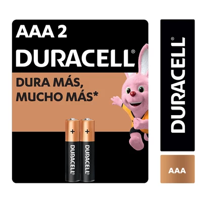 Duracell Pilas Alcalinas AAA Larga Duración Pack 2 Unidades