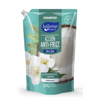 Ballerina Shampoo Sin Sal Coco y Jazmín Doypack 750 ml