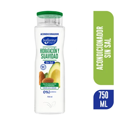 Ballerina Acondicionador Sin Sal Palta Almendra 750 ml