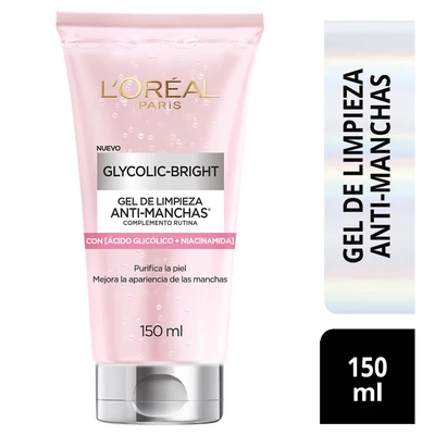 Loreal Gel de Limpieza Facial Glycolic Bright 150 ml