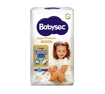 Babysec Super Premium Pañales Talla XG 54 Unidades