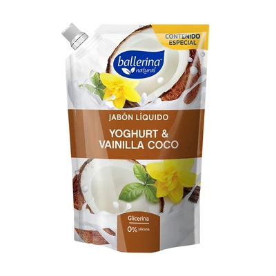 Ballerina Jabón Líquido Vainilla Coco Doypack 650 ml