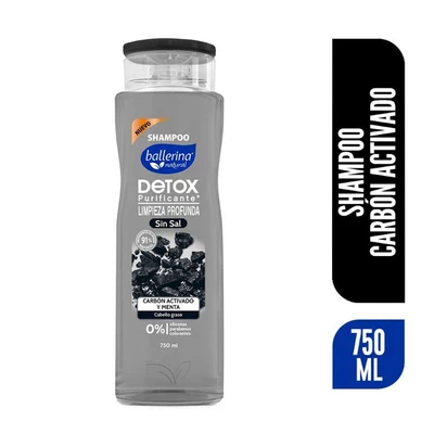 Ballerina Shampoo Carbón + Menta Frescor 750 ml