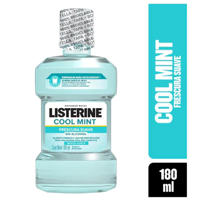 Listerine Enjuague Bucal Cool Mint Zero Alcohol 180 ml