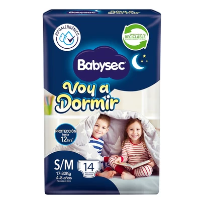 Babysec Voy a Dormir Pants Talla S-M 14 Unidades